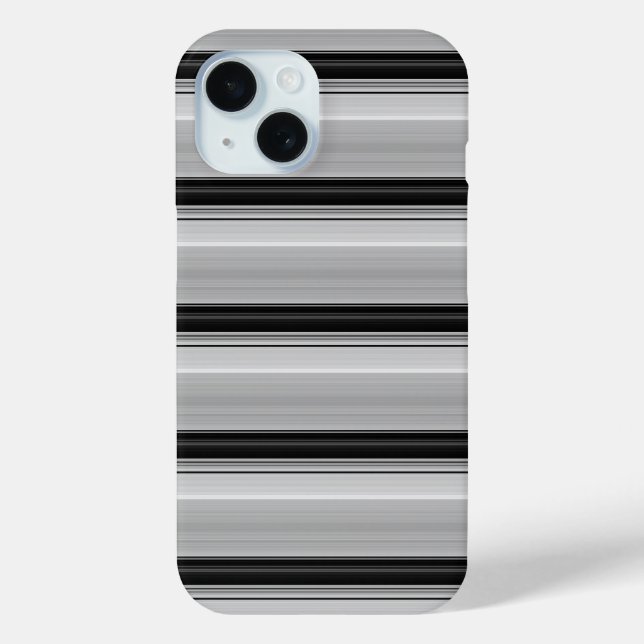 Cute black gray stripes Case-Mate iPhone case (Back)
