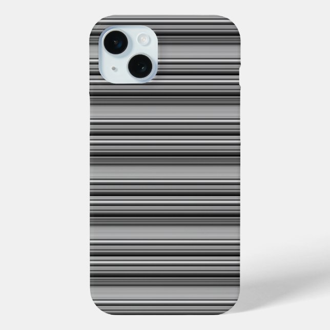 Cute black gray stripes  Case-Mate iPhone case (Back)