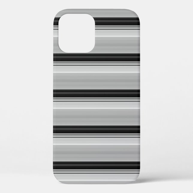 Cute black gray stripes Case-Mate iPhone case (Back)