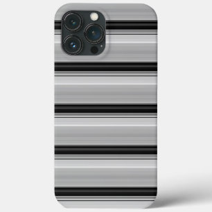 Cute black gray stripes iPhone 13 pro max case