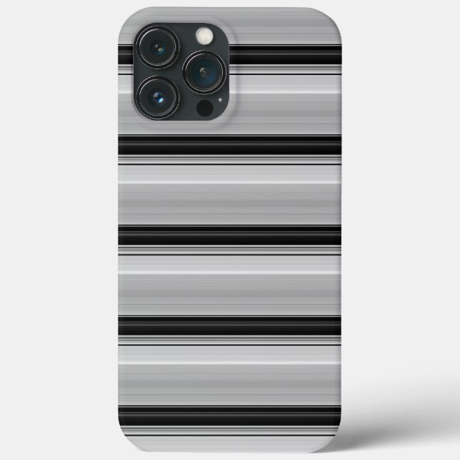 Cute black gray stripes Case-Mate iPhone case (Back)