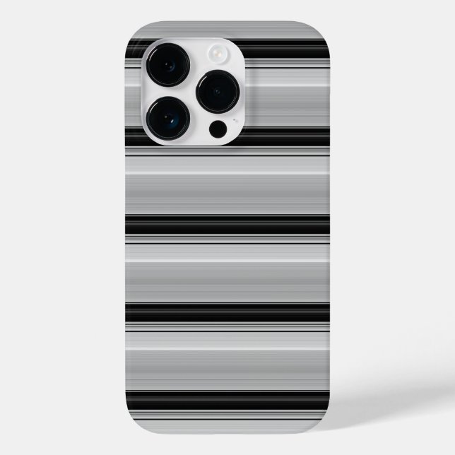 Cute black gray stripes Case-Mate iPhone case (Back)