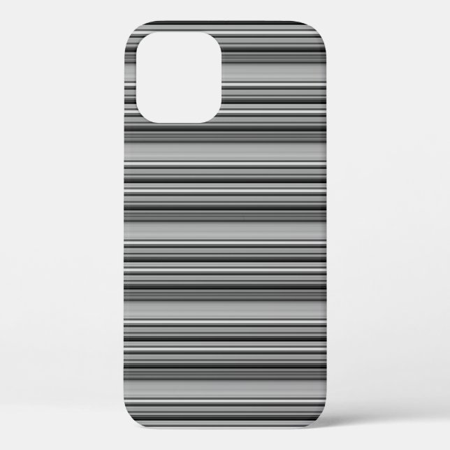 Cute black gray stripes  Case-Mate iPhone case (Back)