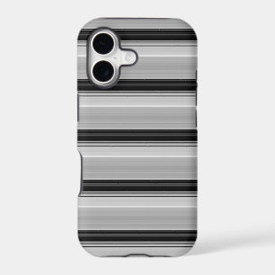 Cute black gray stripes iPhone 17 case