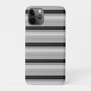 Cute black gray stripes iPhone 11 pro case