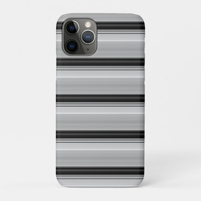 Cute black gray stripes Case-Mate iPhone case (Back)