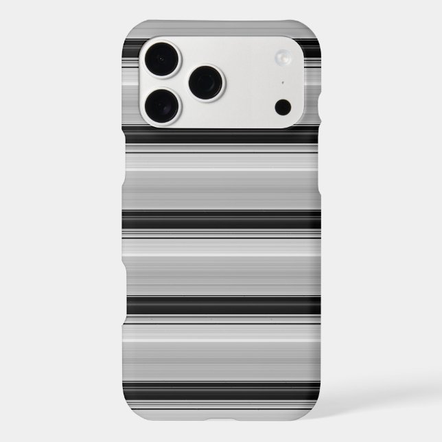 Cute black gray stripes Case-Mate iPhone case (Back)
