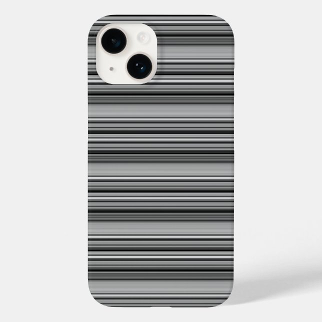 Cute black gray stripes  Case-Mate iPhone case (Back)