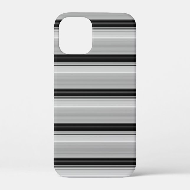 Cute black gray stripes Case-Mate iPhone case (Back)