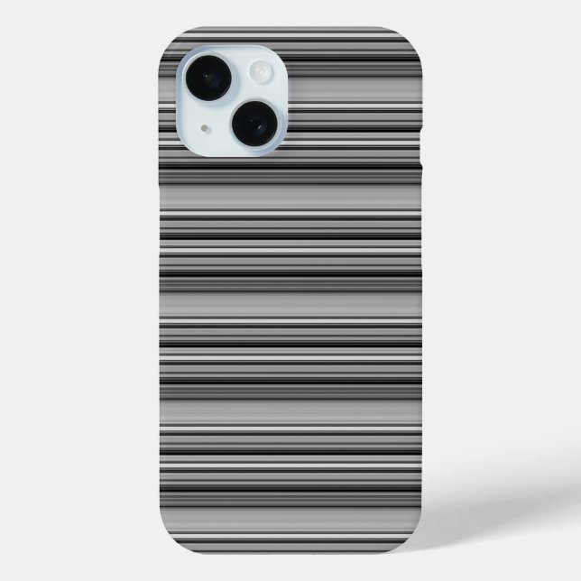 Cute black gray stripes  Case-Mate iPhone case (Back)