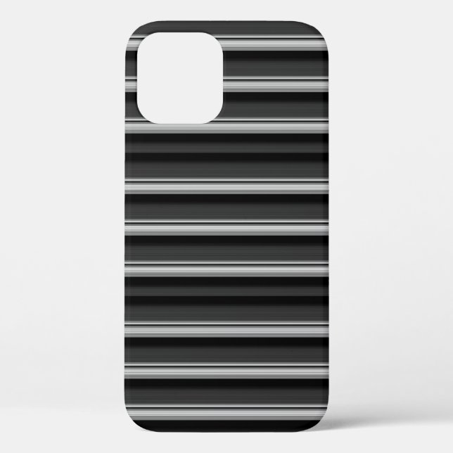 Cute black gray stripes Case-Mate iPhone case (Back)