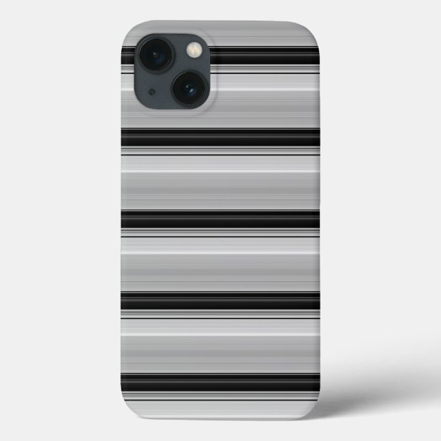 Cute black gray stripes Case-Mate iPhone case (Back)