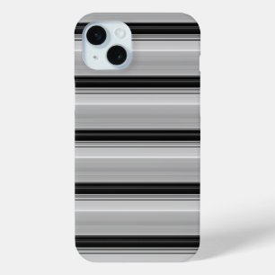 Cute black gray stripes iPhone 15 plus case