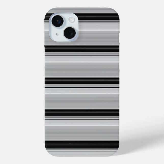 Cute black gray stripes Case-Mate iPhone case (Back)