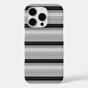 Cute black gray stripes iPhone 16 pro case