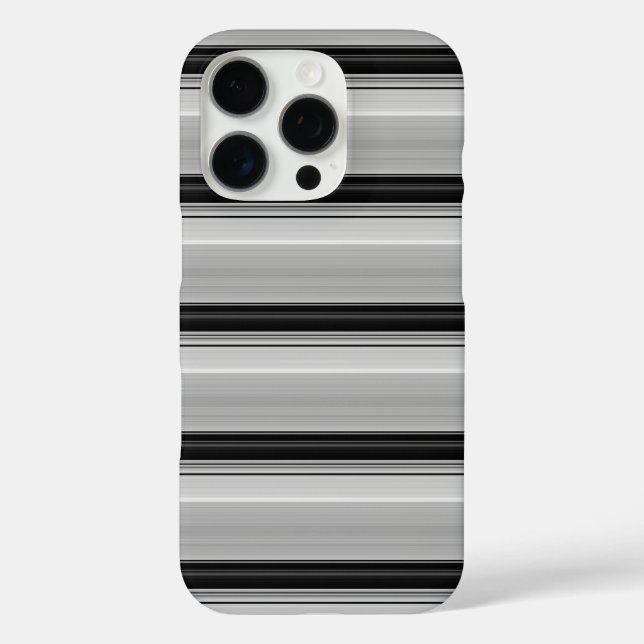 Cute black gray stripes Case-Mate iPhone case (Back)