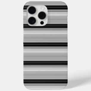 Cute black gray stripes iPhone 15 pro max case