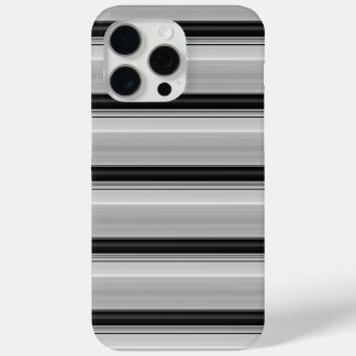 Cute black gray stripes iPhone 15 pro max case