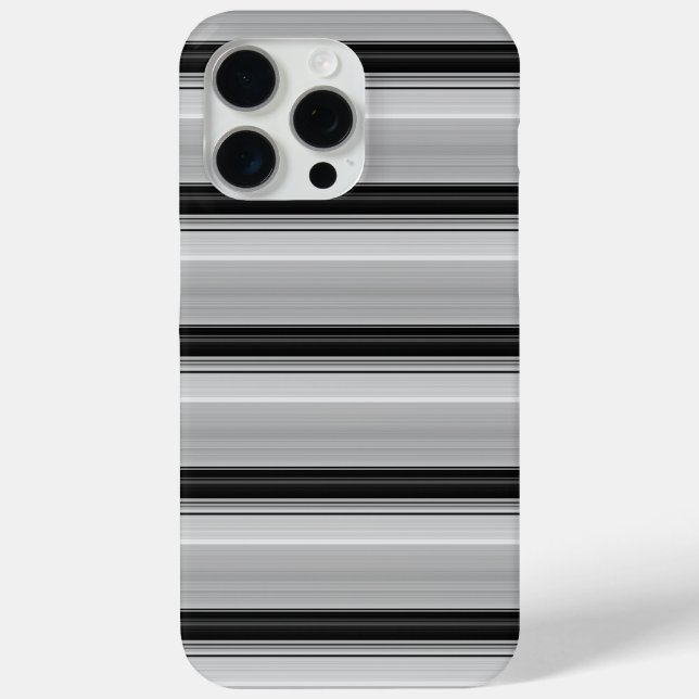 Cute black gray stripes Case-Mate iPhone case (Back)