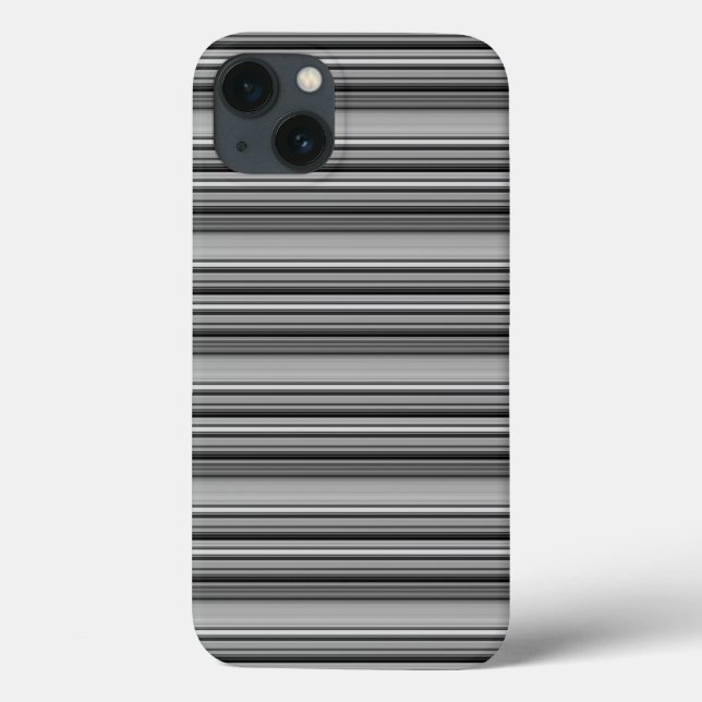 Cute black gray stripes  Case-Mate iPhone case (Back)