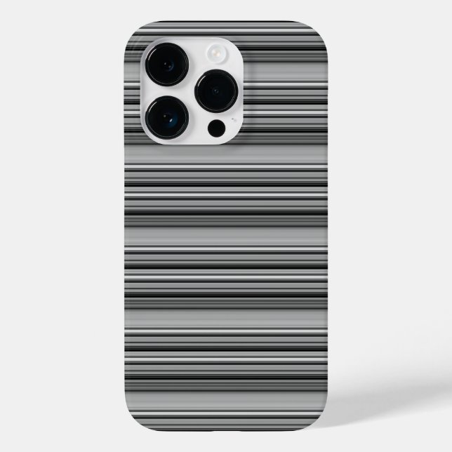 Cute black gray stripes  Case-Mate iPhone case (Back)