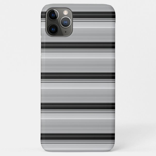 Cute black gray stripes Case-Mate iPhone case (Back)