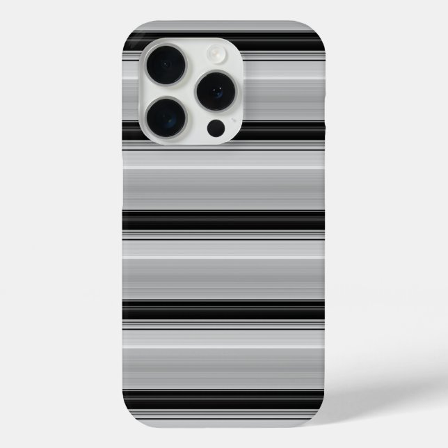 Cute black gray stripes Case-Mate iPhone case (Back)