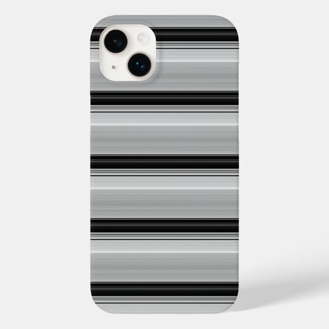 Cute black gray stripes Case-Mate iPhone case (Back)