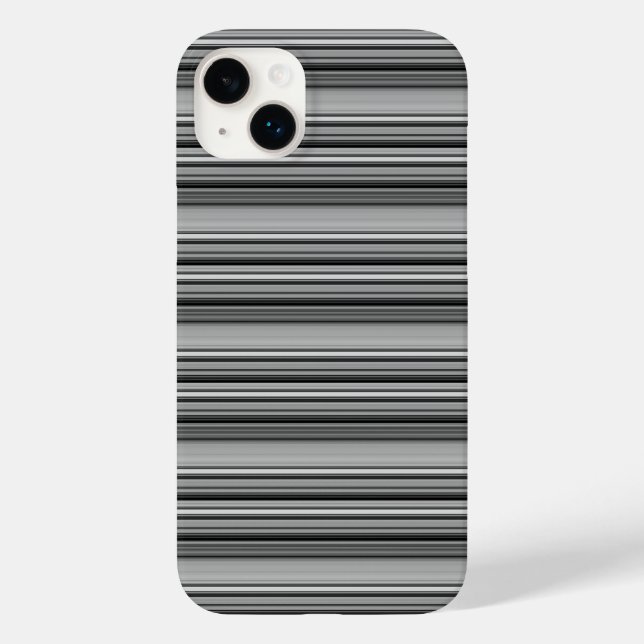 Cute black gray stripes  Case-Mate iPhone case (Back)