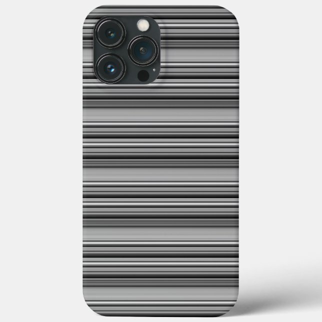 Cute black gray stripes  Case-Mate iPhone case (Back)