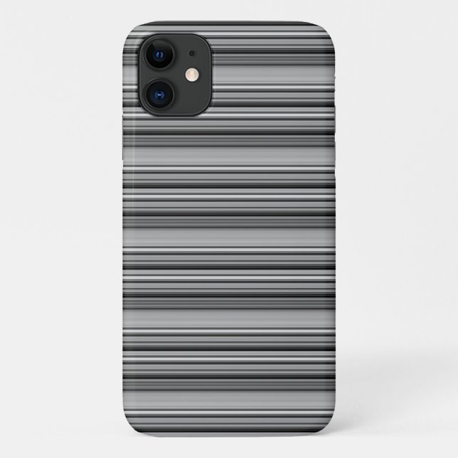 Cute black gray stripes  Case-Mate iPhone case (Back)
