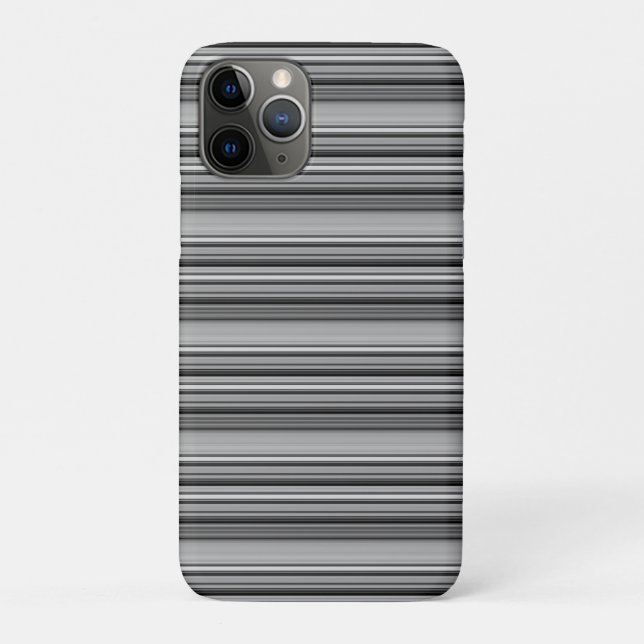 Cute black gray stripes  Case-Mate iPhone case (Back)