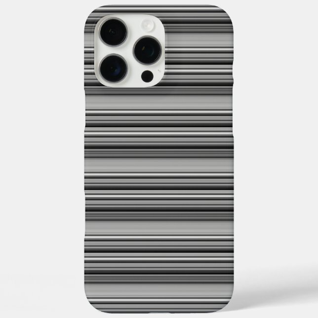 Cute black gray stripes  Case-Mate iPhone case (Back)