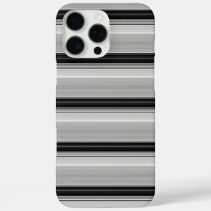 Cute black gray stripes iPhone 16 pro max case