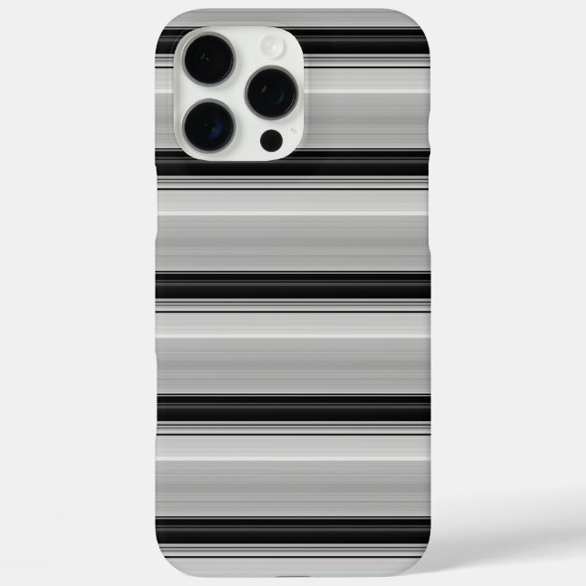 Cute black gray stripes Case-Mate iPhone case (Back)
