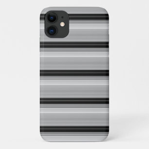 Cute black gray stripes iPhone 11 case