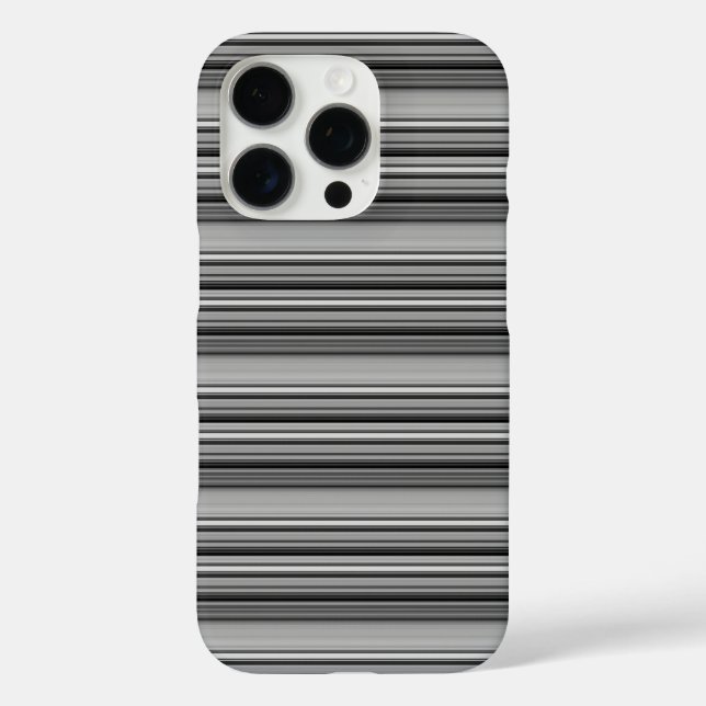 Cute black gray stripes  Case-Mate iPhone case (Back)