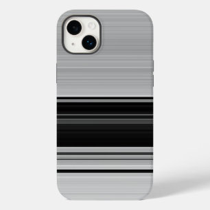 Cute black gray stripes Case-Mate iPhone 14 plus case