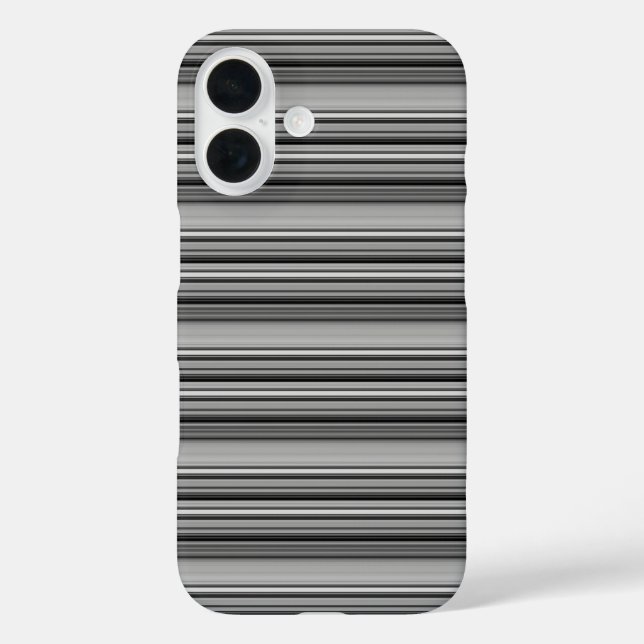 Cute black gray stripes  Case-Mate iPhone case (Back)