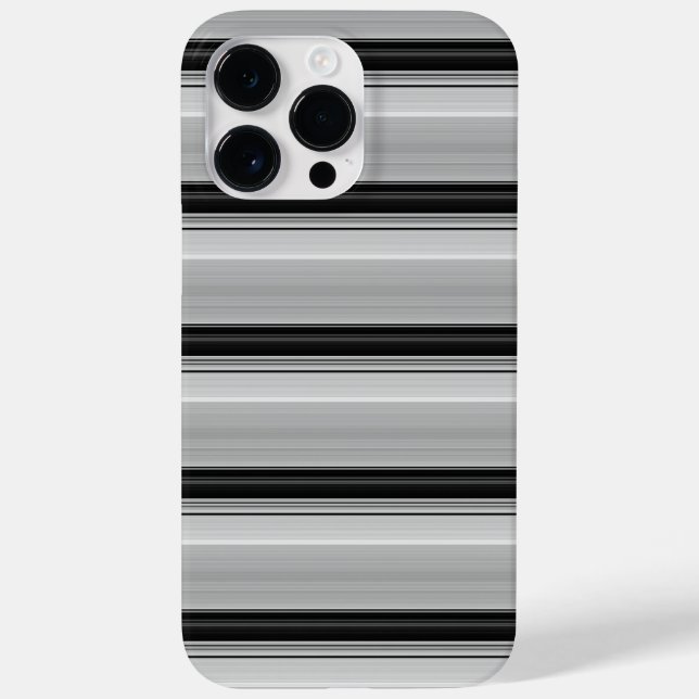 Cute black gray stripes Case-Mate iPhone case (Back)