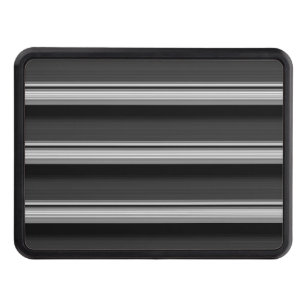 Cute black gray stripes hitch cover