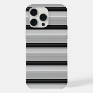 Cute black gray stripes iPhone 15 pro max case