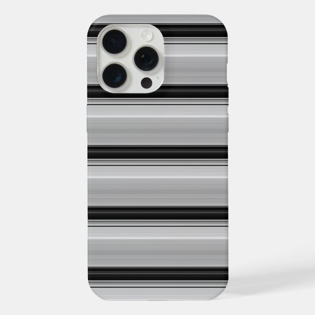 Cute black gray stripes iphone case (Back)