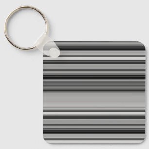 Cute black gray stripes keychain