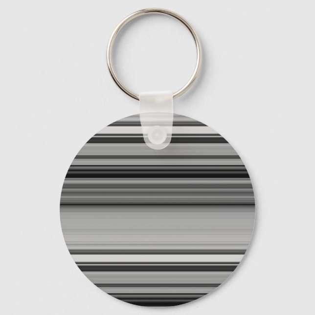 Cute black gray stripes keychain (Front)