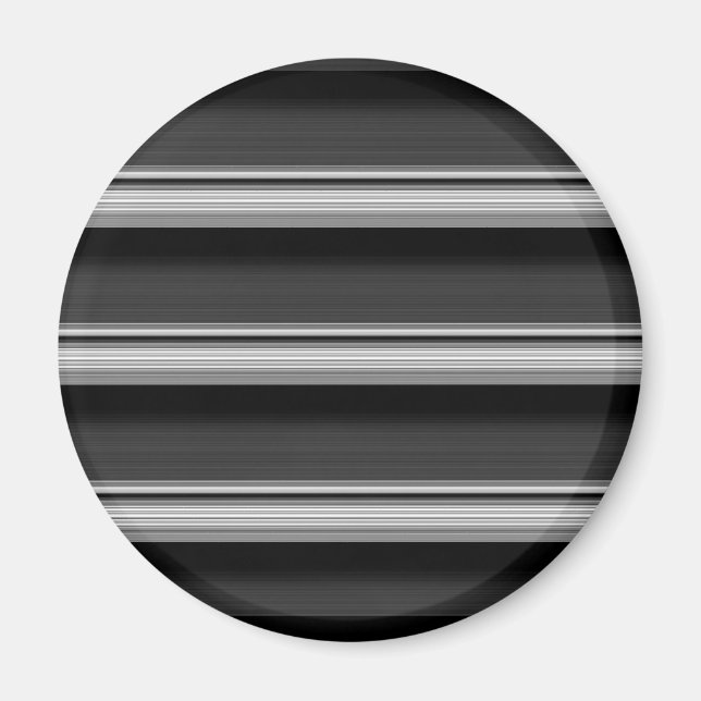 Cute black gray stripes magnet (Front)