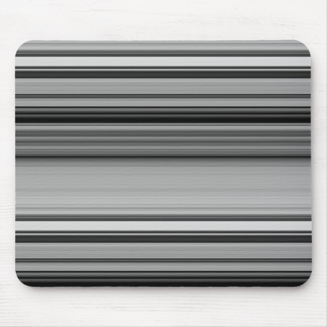 Cute black gray stripes  mouse pad (Front)