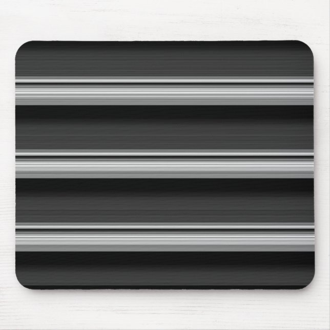 Cute black gray stripes  mouse pad (Front)