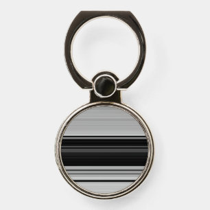 Cute black gray stripes phone ring stand