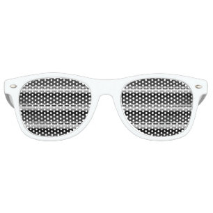 Cute black gray stripes retro sunglasses